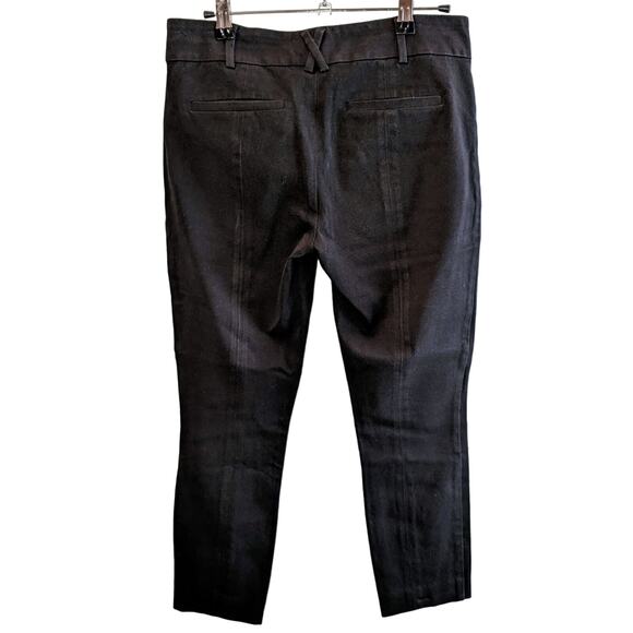 Lauren Ralph Lauren Trousers 12 Black Green Label Cotton Stretch Zip Pocket - Picture 2 of 5